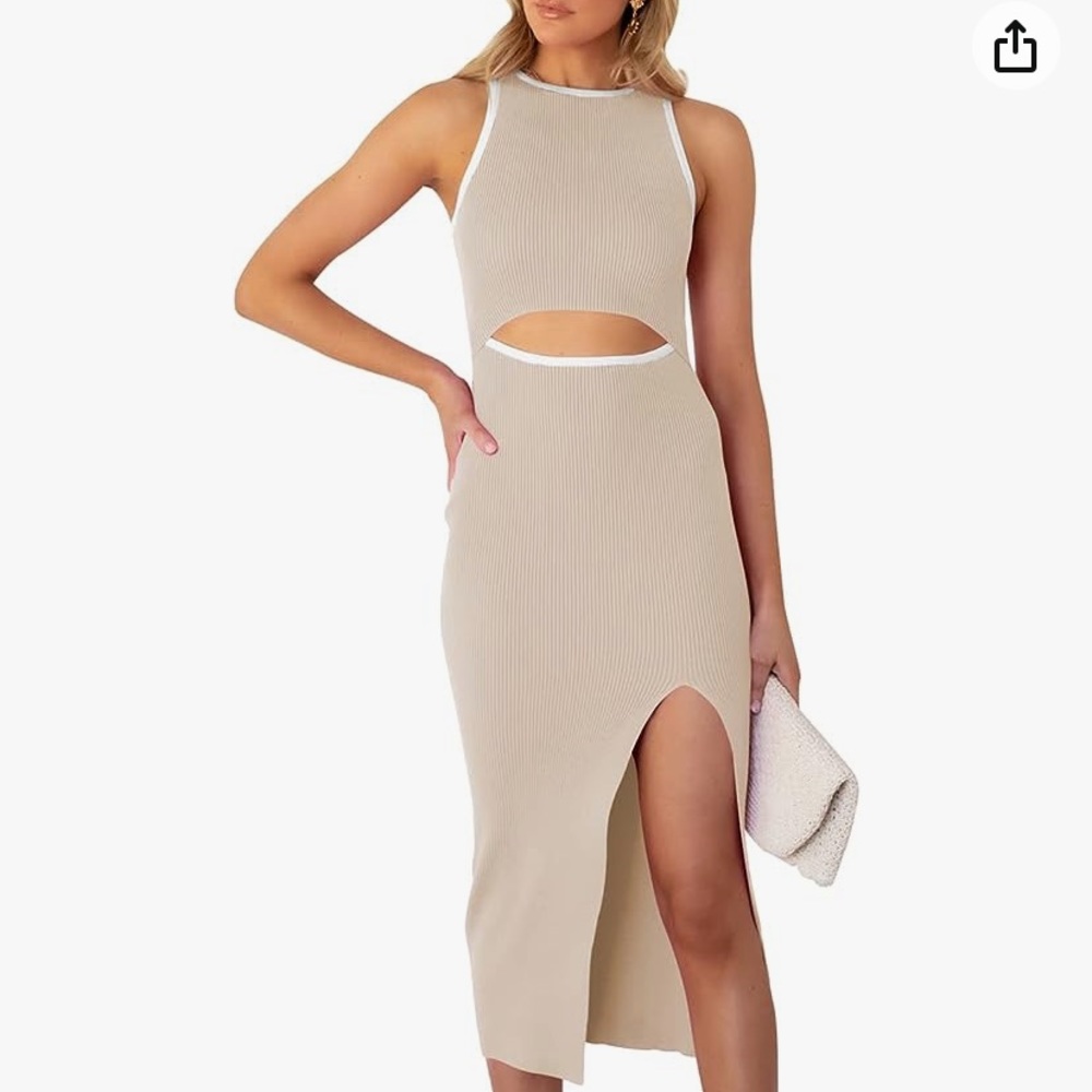 Cutout Midi Tank Dress